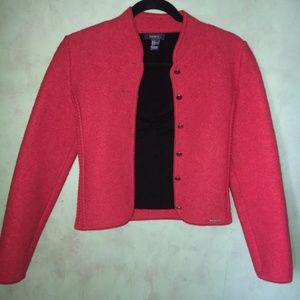 Vintage Red Warm Woolite Cardigan Sweater